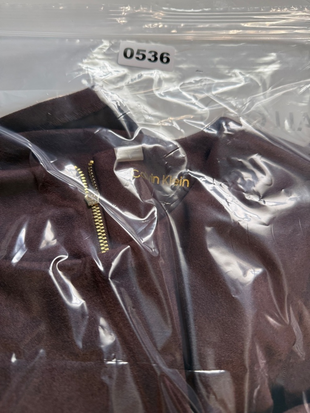 Calvin Klein Brown Faux Suede Belted A-Line Midi Dress Size 6 - Picture 12 of 12
